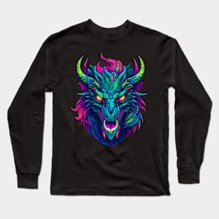 Powerful and Mythical:  Fierce Dragon Long Sleeve T-Shirt